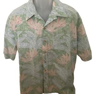 COOKE STREET Honolulu Reverse Print Aloha Hawaiian Floral Tropical Shirt Men 2XL